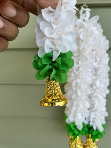 Guirlande de ficelle de toile de fond de jasmin, tenture murale, décor à la maison, décoration de mariage indien, guirlande décorative, décor de fête de festival - Product Image 4