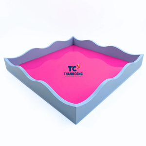 Vente en gros Plateau laqué de haute qualité Plateau de service Plateau multicolore pour salle à manger Articles ménagers et décoration - Product Image 1