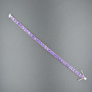 Hermosa Pulsera de Plata de Ley 925 con Amatista Natural Morada, Pulsera Hecha a Mano para Venta al por Mayor, Plata de Ley 925 - Product Image 2
