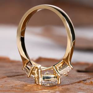Anillo de Boda Vintage con Diamante Cultivado en Laboratorio CVD, Corte Princesa Brillante de 1.00ct, Chapado en Oro Blanco, Joyería de Alta Calidad al por Mayor - Product Image 3