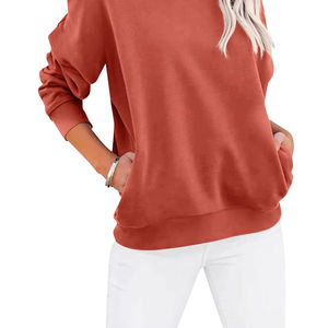 Casual Surdimensionné Gaufrage Doux Épais Sweat Solide À Manches Longues Tops Lâches Pull Femme Automne Hiver Femmes Hoodies Tricoté - Product Image 5