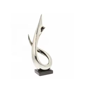 New Arrival Modern Cast Aluminium Sculpture Silver Finish Home Decoration Custom Logo Print Available Handmade High Quality AW - Product Image 5