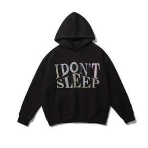 Sudadera con Capucha para Hombre, Fabricada Directamente en Fábrica, Color Personalizado, Duradera, Transpirable, Forrada, de Tela Suave, con Pedrería, para Invierno, Informal, Sólida - Product Image 3