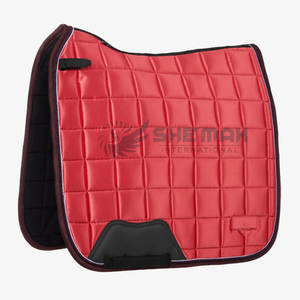 Matelassé de luxe anglais matériau respirant tapis de selle en gros durable doublure douce léger confortable équestre - Product Image 6