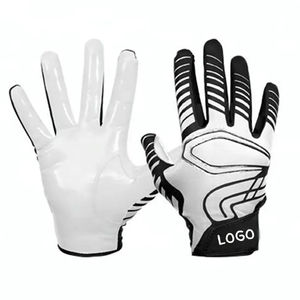 Guantes de Fútbol Americano Profesionales de Agarre Fuerte, Personalizables al por Mayor, Agarre de Cuero PU, Marca Personalizada, Servicio OEM de Alta Calidad - Product Image 3