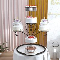 Idéal pour les occasions spéciales, ensemble de supports à gâteaux en métal, forme moderne pour présenter les gâteaux et rehausser la visibilité des desserts dans les lieux communs