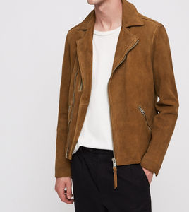 แจ็กเก็ตหนังนิ่มสีน้ำตาล2025สำหรับนักขี่มอเตอร์ไซค์แจ็กเก็ตหนังนิ่มสีน้ำตาลสั่งทำได้ - Product Image 1