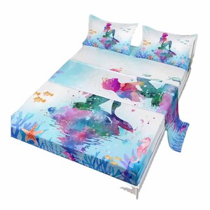 Vente en gros de protège-matelas en coton avec logo personnalisé, jupe simple et paisible imperméable à l'eau OEM/ODM avec motif imprimé de punaises de lit - Product Image 1