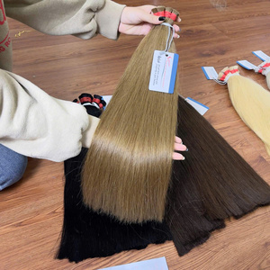 100% vierge vietnamienne blonde extensions de cheveux humains cuticule naturelle aligné cheveux raides en vrac produit de haute qualité - Product Image 3