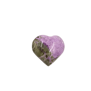 Venta al por mayor Stichtite Puffy Heart Natural Crystal Gemstone Heart Growth Harmony Reiki Stone Ideal para regalos Decoración del hogar - Product Image 1