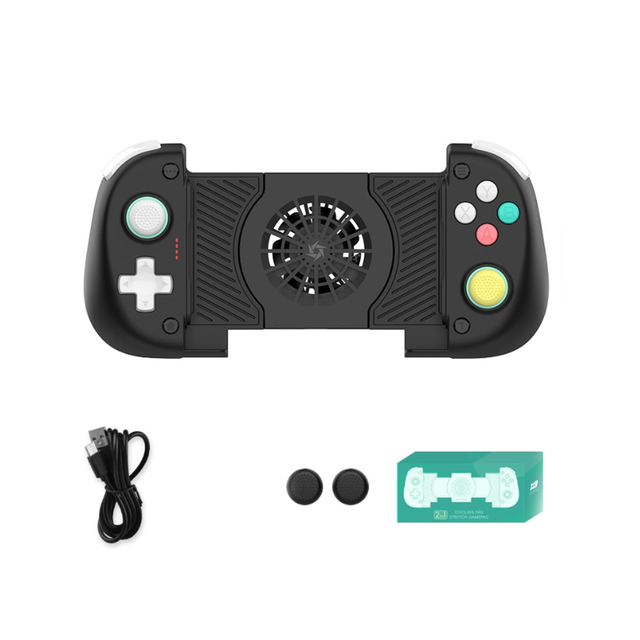 X3 Telescopic Hall Effect Gamepad for Nintendo Switch/Android/PC Wireless Controller with Cooling Fan Mobile Gaming Controller