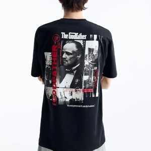 Camiseta de algodón 100% de gran tamaño para hombre, serigrafía gráfica personalizada, tejido pesado, informal, transpirable de alta calidad, venta al por mayor - Product Image 3