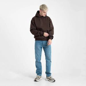 Sudadera con capucha Formal de gran tamaño de algodón 100% de lana francesa para mujeres y hombres, ropa informal estilo Hip Hop de invierno con logotipo bordado - Product Image 3