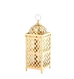 Décoration intérieure européenne de luxe faite à la main décorative découpe laser conception lanterne en métal enduit de poudre pour la décoration d'événements de mariages - Product Image 2
