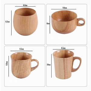 Taza de agua de madera de roble natural personalizada, juego de tazas de madera para café, té y bebida de GM IMPEX - Product Image 5