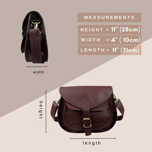 Classique Vintage femmes en cuir véritable cartable marron épaule bandoulière sac de soirée Durable fermeture à glissière léger élégant - Product Image 5