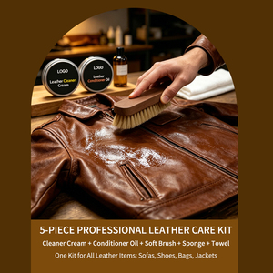 Kit d'entretien des chaussures fabriqué en Pologne avec brosse à chaussures et cire à <span class=keywords><strong>cuir</strong></span>, kit d'entretien du <span class=keywords><strong>cuir</strong></span> en marque privée avec option OEM disponible - Product Image 4