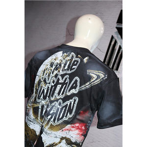 T-shirt vintage délavé à l'acide T-shirt streetwear surdimensionné unisexe Chemise en coton avec logo personnalisé Fournisseur OEM - Product Image 3