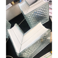 Blocs de verre architecturaux transparents à extrémité linéaire à 90 degrés pour l'intimité des hôtels, cuisines et salons