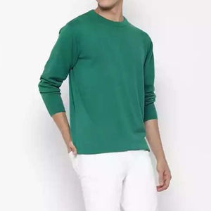 Pull-over en tricot jacquard à col rond ample et confortable pour homme, personnalisable en gros - Product Image 6