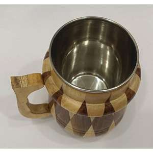 Tazas de madera de calidad premium con cuerpo fuerte de doble capa y acabado suave, ideales para café, té, cocina casera y uso de regalos - Product Image 1