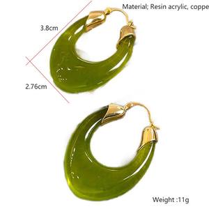 ต่างหูเรซิ่น งานฝีมือของนิดิอา ชาด ผลิตจากวัสดุธรรมชาติ รูปทรงทำมือ งานออกแบบตามสั่ง งานฝีมือ น้ำหนักเบา - Product Image 2