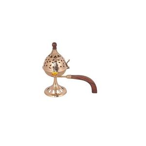 Brûleur d'encens en laiton massif porte-bâton d'encens sur pied en cuivre porte-encens rond mignon pour l'article de pooja de vacances - Product Image 4