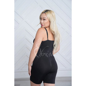 Traje de compresión de cuerpo completo THE TAKE ME DOWN con pantalones cortos, body moldeador sin costuras con jacquard de rosas - Product Image 3