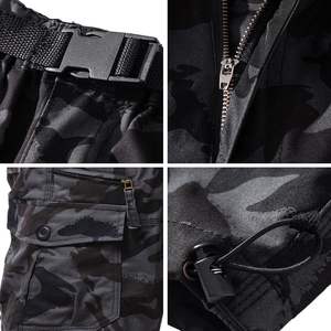 Pantalones cortos Cargo para hombre 3/4, pantalones cortos para correr de ajuste relajado para hombre, 7 bolsillos, cintura elástica, pantalones cortos de algodón para senderismo, pantalones cortos de mezclilla - Product Image 4