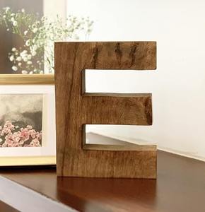 Handmade Wooden Alphabet Cutouts Custom Design Indian Wood Carving Letters for <b>Wall</b> Decor, Crafts, <b>Signage</b>, Personalized Gifts - Product Image 1