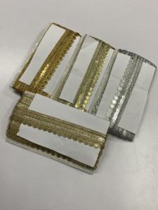 Indian Silver Metallic Glittered Sequin Embroidery Eco-Friendly 2 Inch Lace <b>Trim</b> for Women's Bags and Purse Deals in Wholesale - Product Image 3