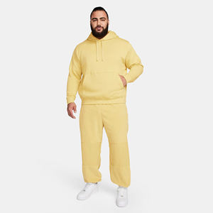 เสื้อมีฮู้ดสีเหลืองทองสำหรับผู้ชายเสื้อสเวตเตอร์แบบสวมหัวสไตล์ฮิปฮอปพร้อมดีไซน์ปักลายปรับแต่งได้ - Product Image 2