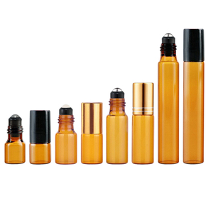 Hổ phách kính cuộn trên chai với con lăn thép không gỉ cho các loại dầu nước hoa - Product Image 2