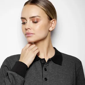 Polo a Maniche Lunghe Promozionale Personalizzata di Diaspro - Product Image 3