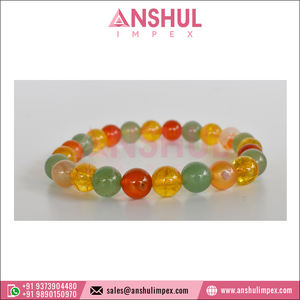 Energizes CREATIVITY Crystal Healing <b>Gemstone</b> Beaded Meditation <b>Bracelet</b>/Fashion Jewelry Intention <b>Bracelet</b> from Indian Supplier - Product Image 2