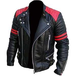 Chaqueta de motorista de cuero real transpirable con cremallera para hombre con forro negro acolchado y bolsillos interiores exteriores OEM al por mayor 2024 - Product Image 6