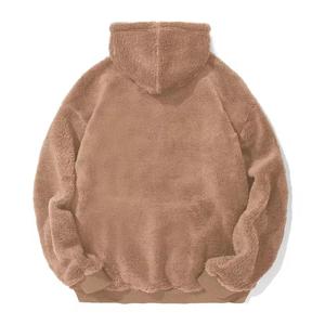 OEM/ODM Sweat à capuche d'hiver lourd surdimensionné personnalisé de haute qualité pour homme Broderie de lettres Sherpa - Product Image 4