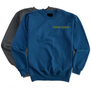 2024 personalizado de manga larga con logotipo de transferencia de calor de impresión 280g algodón poliéster Terry cuello redondo sudaderas para hombres OEM - Product Image 2