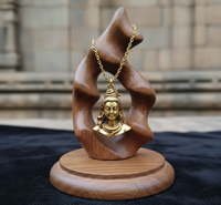 Collier pendentif en argent 925 plaqué or avec symbole dévotionnel Shiva, fait main, bijoux spirituels hindous, rhodié, pour usage quotidien, cadeau