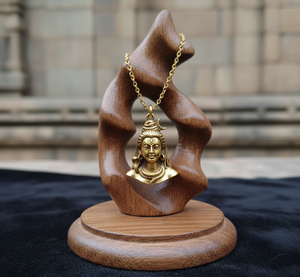 925 Argent Rhodium Lien Chaîne Collier Usage Quotidien Shiva Hindouisme Dieu Pendentif Plaqué Or Minimaliste Spirituel Cadeau Unisexe Femmes - Product Image 2