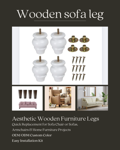 Precio de fábrica, patas de sofá de madera modernas, fácil de instalar, pies de muebles de madera maciza para casas elegantes, patas de muebles de madera - Product Image 3
