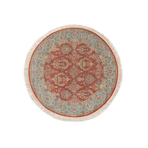 Alfombras de Lana Anudadas a Mano Gulnar de Gran Tamaño, con Patrones Rectangulares Abstractos de Medallón Rojo y Naranja para el Hogar, para la Entrada o el Pasillo, Spr-41 - Product Image 1