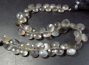 8 \ "pierre de lune grise naturelle perles taillées à facettes 6-8mm pierres précieuses en vrac pour la fabrication de bijoux - Product Image 2
