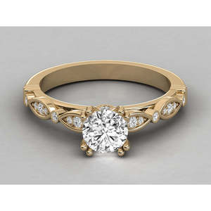 Bague solitaire pour femme en or jaune 18 carats avec diamant ovale de laboratoire, style hip-hop, bijou de fiançailles ou de promesse, certifié IGI - Product Image 2