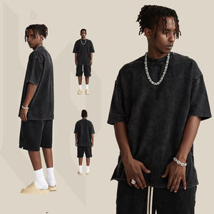 Haute qualité 100% coton lavé à l'acide 250gsm poids lourd Vintage hommes sonnerie t-shirt personnalisé blanc Vintage t-shirts - Product Image 2