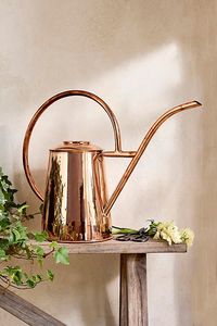 Bidon d'eau en métal de la meilleure qualité pour les fleurs avec un design intemporel fini antique et une poignée de transport facile pour le jardin - Product Image 2