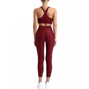 High Waist Full Length Solid Black Yoga <b>Leggings</b> Four-Way Stretch Spandex Polyester Pants for <b>Women</b> - Product Image 3