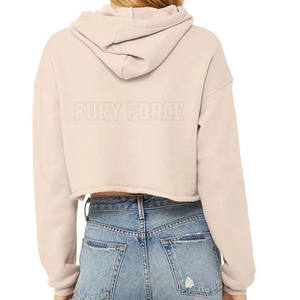 Coton Polyester fait séchage rapide femmes haut court sweats à capuche manches longues femmes haut court sweats à capuche - Product Image 2