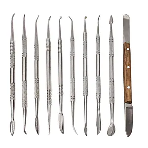 Top Quality Wax Carvers Kit Double Ended Wax Modeling Sculpting Tools Dental Stainless Steel Carving Set