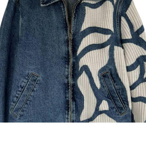 เสื้อแจ็คเก็ตยีนส์ผู้ชาย ผ้าฝ้าย 100% กันลม เป็นมิตรกับสิ่งแวดล้อม คุณภาพพรีเมียม ทนทาน สไตล์สตรีทแวร์ลำลอง - Product Image 2